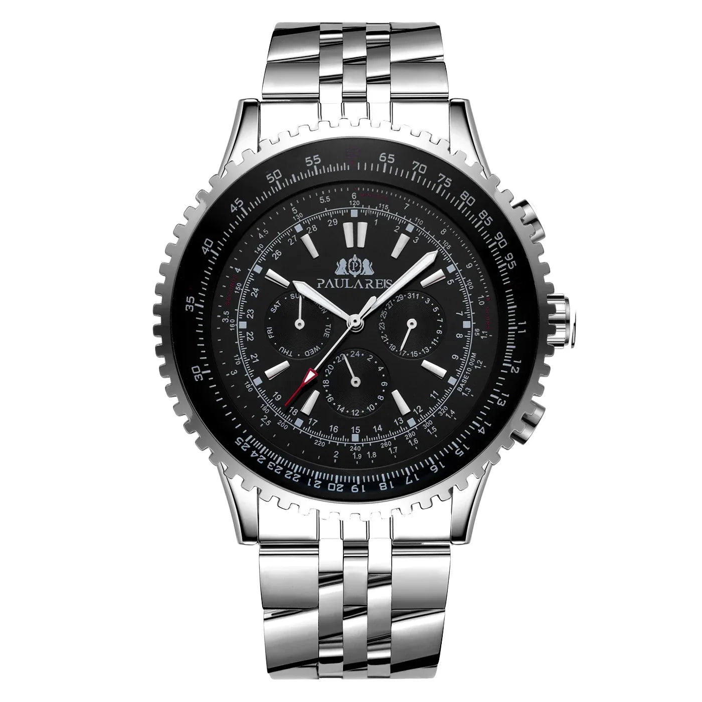 Automatic Watch for Men Mechanical Stainless Steel Strap Fashion Sports Blue Black White Big 50mm Classic Reloj Hombre Baratos