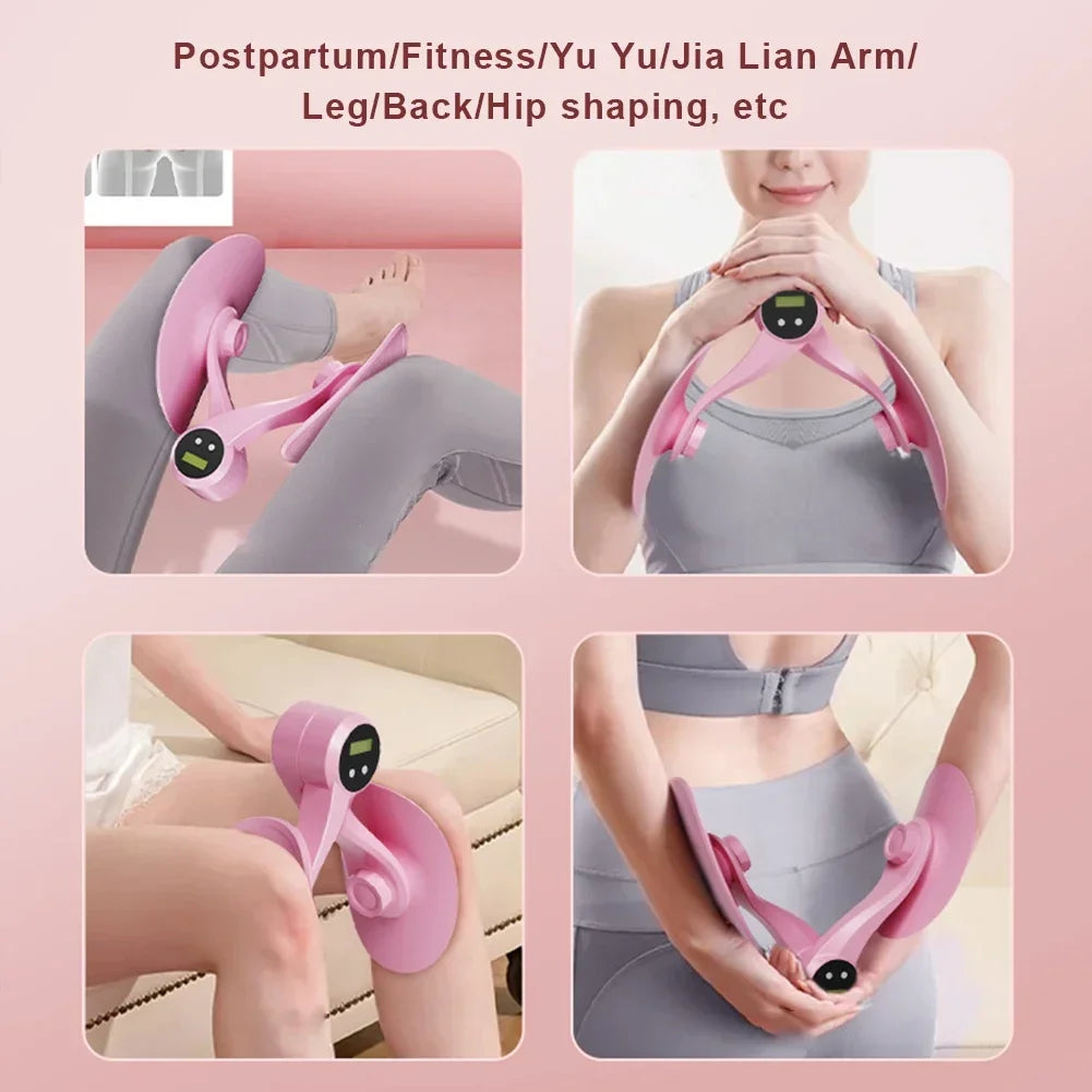 Pelvic Floor Muscle Trainer Hip Trainer Leg Trainers Kegel Strength Adjustable Leg Exerciser Clamp Inner Thigh Fitness Equipment