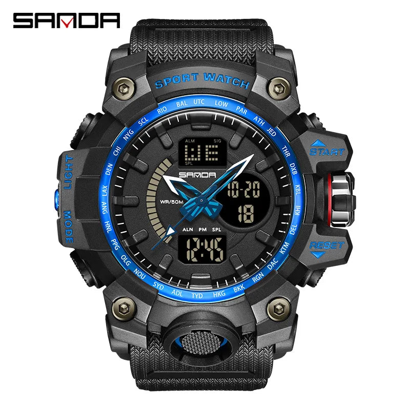 Men's Watches Top Brand Luxury 5ATM Waterproof Sport Military Wristwatch Quartz Watch for Men Clock Relogio Masculino 6024