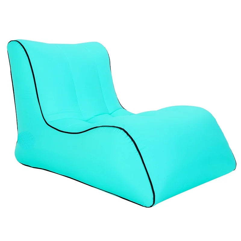 Outdoor Beach Inflatable Sofa Single Inflatable Sofa Lazy Cushion Bed Outdoor Furniture Camping Portable Folding Bed Seat