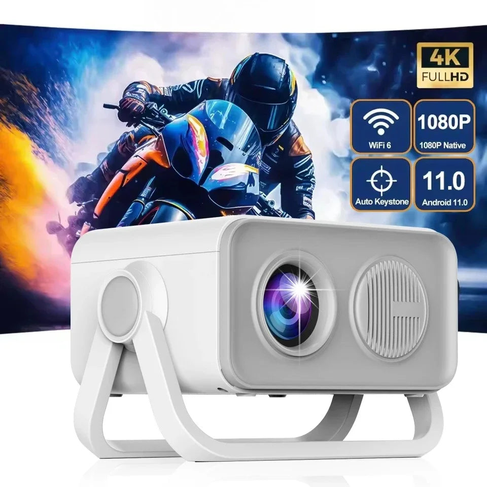 650ANSI HT23 PRO 4K Native Portable Projector 1080P Auto Focus Keystone Correction Android 13 BT5.2 WIFI 6  Home Cinema