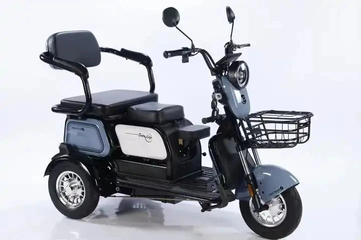 2023 New Model 3-Wheel Electric Scooter 500W Mini Electric Motorcycle Leisure Steel Frame Electric Tricycles Elderly 60V Folded