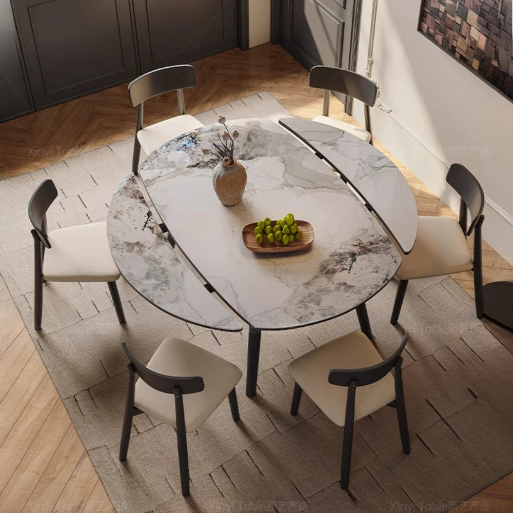 Modern White Dining Tables Extendable Nordic Luxury Waterproof Dining Tables Living Rectangle Mesa De Comedor Home Furniture