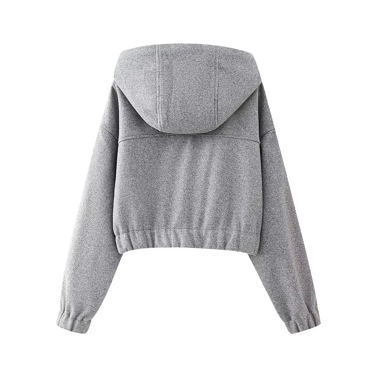 2025 new women's clothing European and American style fashion personality versatile daily fabric short sweater