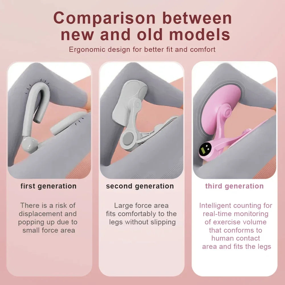 Pelvic Floor Muscle Trainer Hip Trainer Leg Trainers Kegel Strength Adjustable Leg Exerciser Clamp Inner Thigh Fitness Equipment