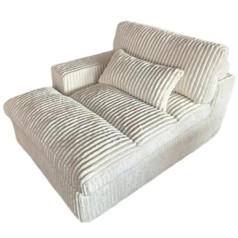 Italian Style Retro Luxury Corduroy Double Sofa Bed for Living Room Vacuum Compression Washable Customizable  Furniture Sofa