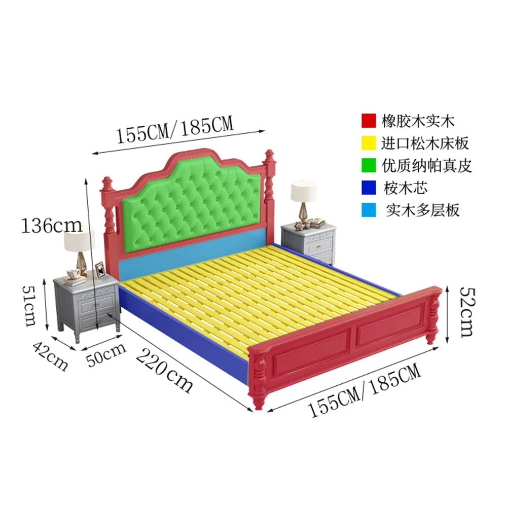 King Size Bed Multifonction Waterproof Queen Luxury Bed Reading Frame Modern Cama De Lujo Para Dormitorio Bedroom Furniture