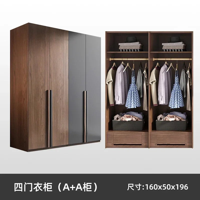Chest Drawers Armored Living Room Cabinets Double Wardrobe Closet Simple Small Bedroom Storage Organizer Assembly For Clothes