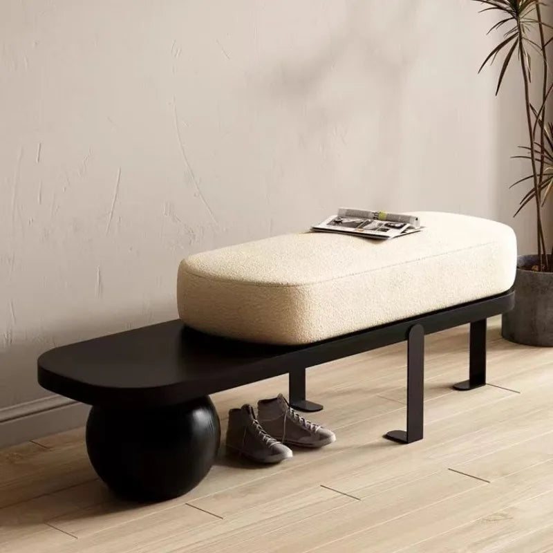 Creative Solid Wood Living Room Furniture Home Door Shoe Bench Porch Bedroom Bedside Bench Ottoman Storage Nordic Furniture