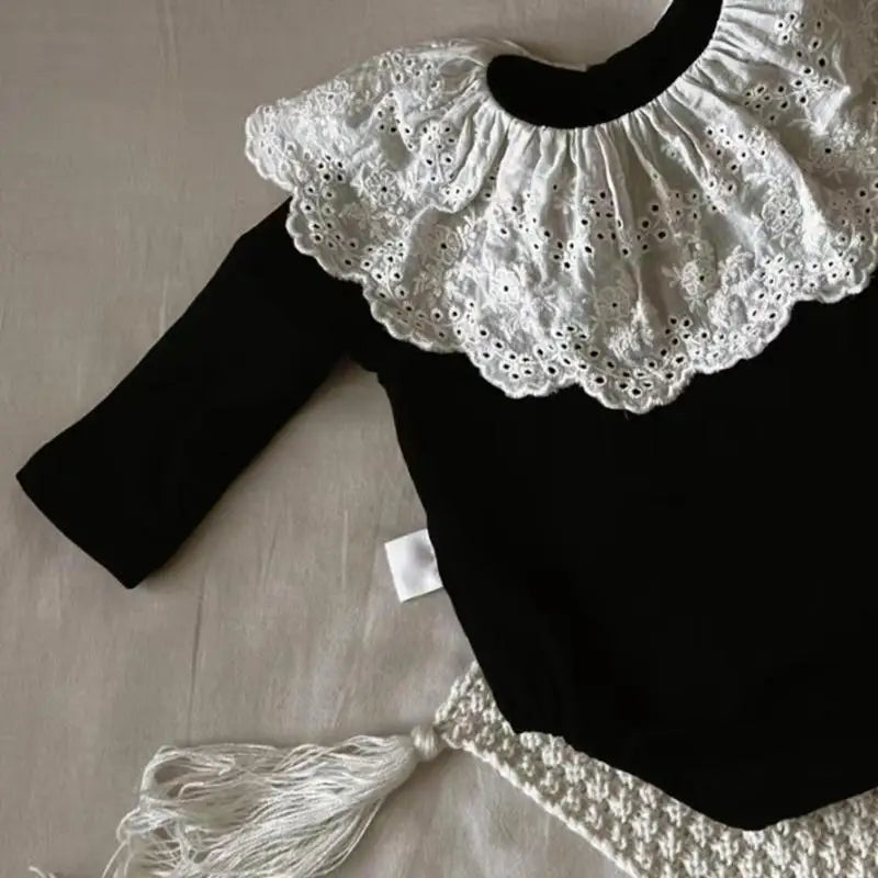 New Baby Girl Clothes Fashion Lace Spring Bodysuit One-pieces Sweet Princess Comfort Soft Bodysuit Newborns Elegant Baby Dresses