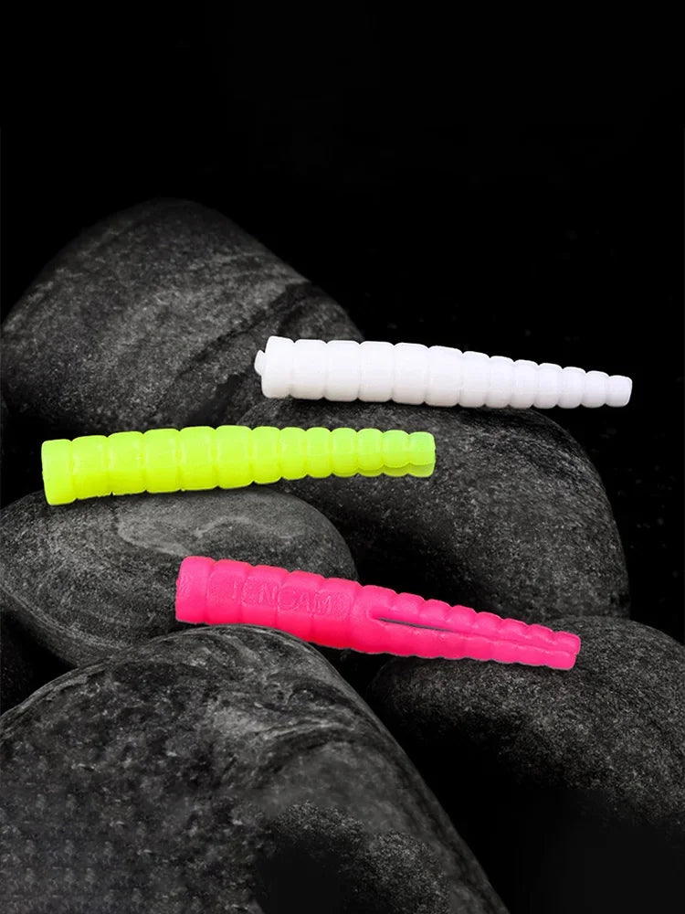 Trout Fishing Gear Kit Includes 70 Split Tail Grub Worms 10 Trout Hooks Trout Lure Kit for Seasonal Trout Crappie Panfish