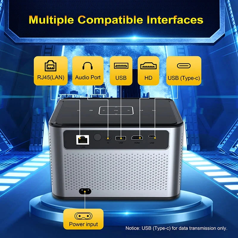 F18 Projector 4K 1920*1080P  Android 11  600ANSI  Allwinner H713  32G  Voice Control  BT5.0  Wi-Fi 6  Home Cinema Experience