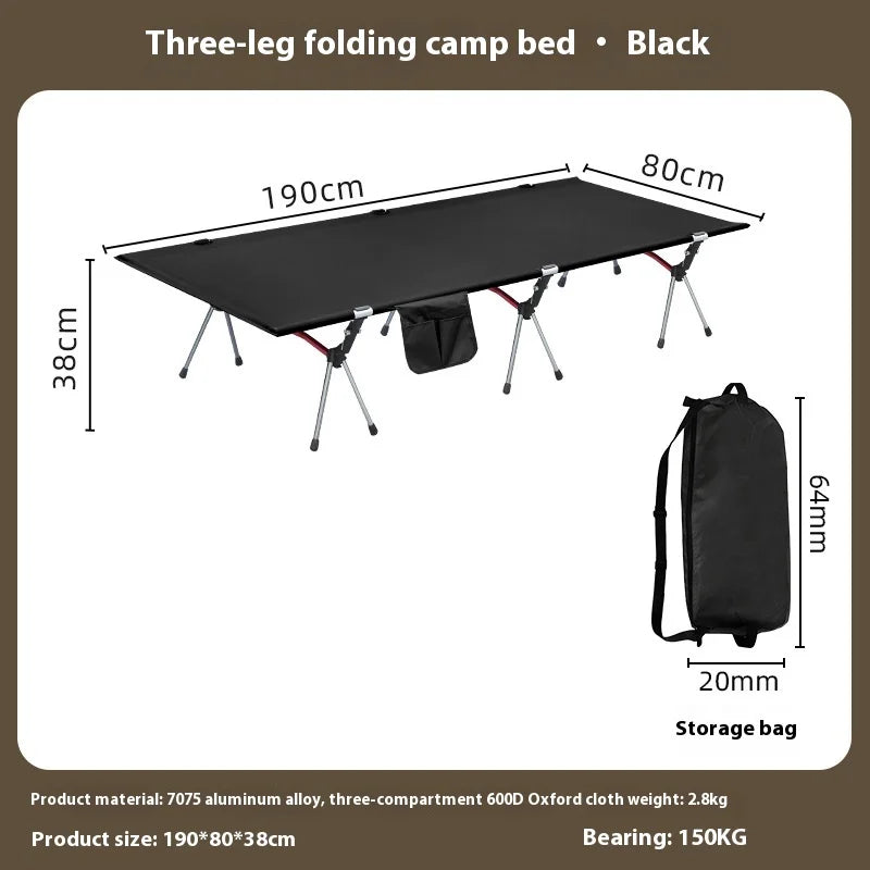 Lohascamping 90cm widen Sleeping Camping cot Ultralight Portable High-low dual folding Bed Backpacking Travel hiking Cot