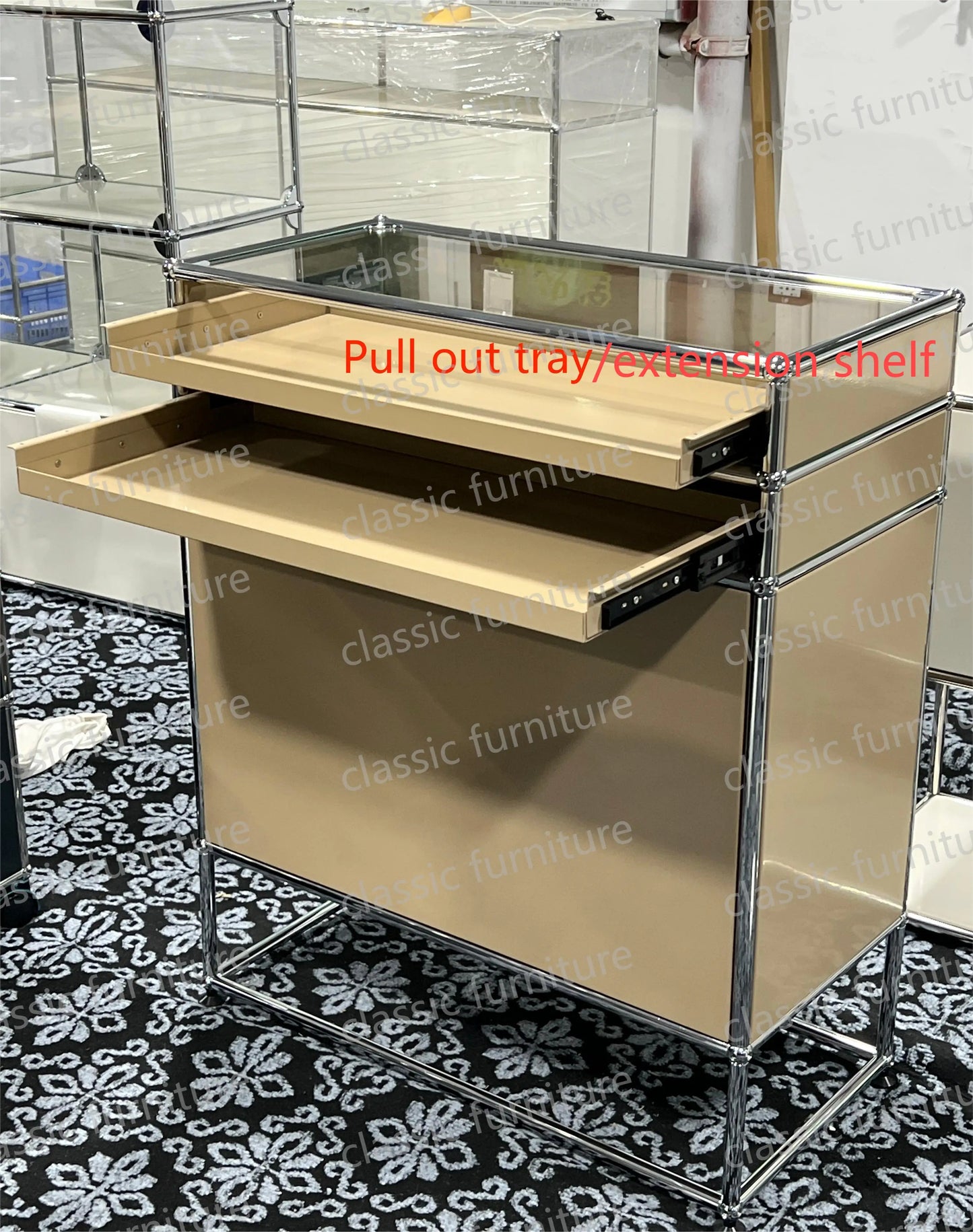 Modular Module Furniture Customized Metal Stainless Steel Cabinet  Storage  Sideboard Shelf DIY Living Room