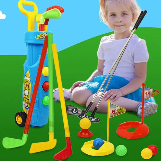 Portable Outdoor Golf Toys For Lawn Indoor Exercise Game With Training Golf Balls And Clubs Equipment Golf Toys Set