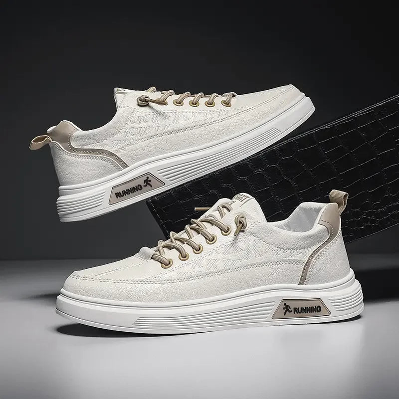 Sneakers for Men Casual Leather Non-slip Wear-resistant Walking Shoes Fashion Comfortable Flats Original Men Shoes