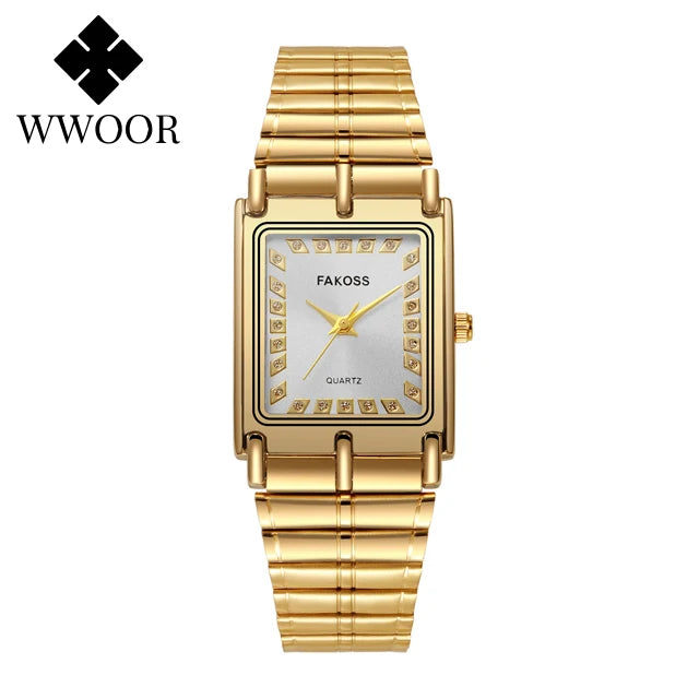 Men's Square Watches 2025 Top Brand Luxury Gold Male Stainless Steel Quartz Watch for Men Wrist Watch Relogio Masculino