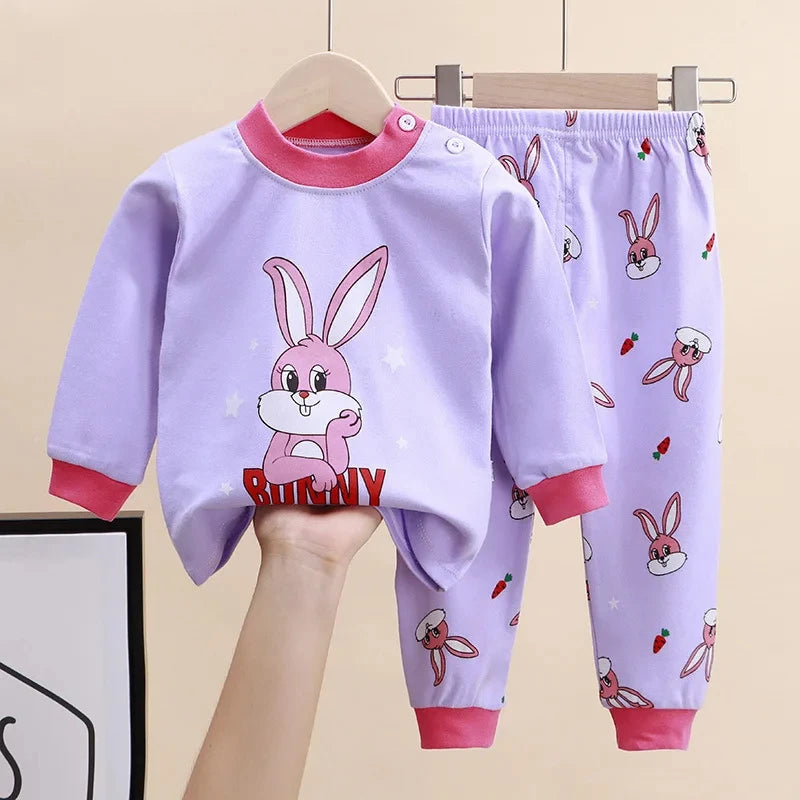 Cotton Baby Girl Clothes Winter Newborn Baby Clothing Set 2pcs Kids Clothes Set Spring Toddler Kids Clothes Pajamas Homewear