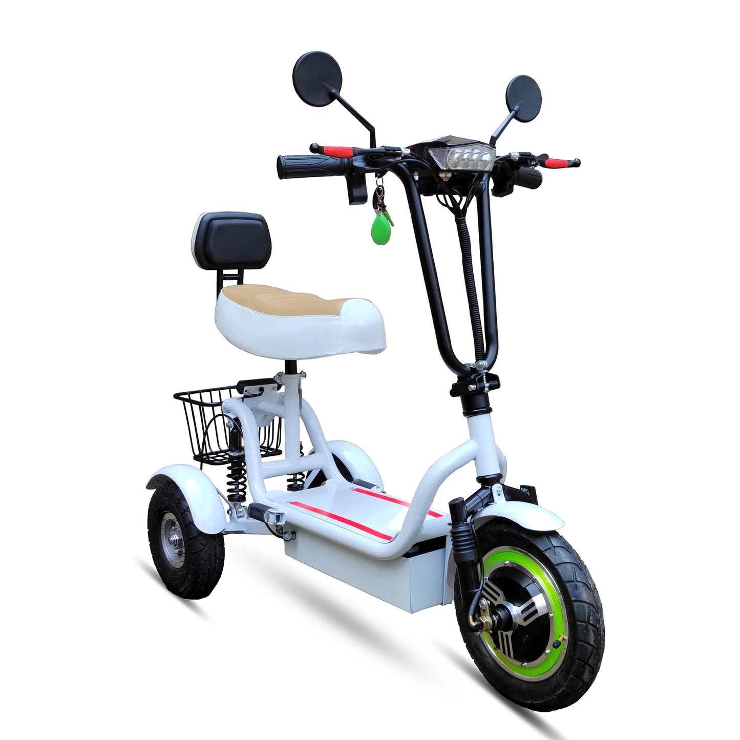 New electric tricycle 12-inch portable scooter for men and women for adults folding mini small three-wheeled electric car