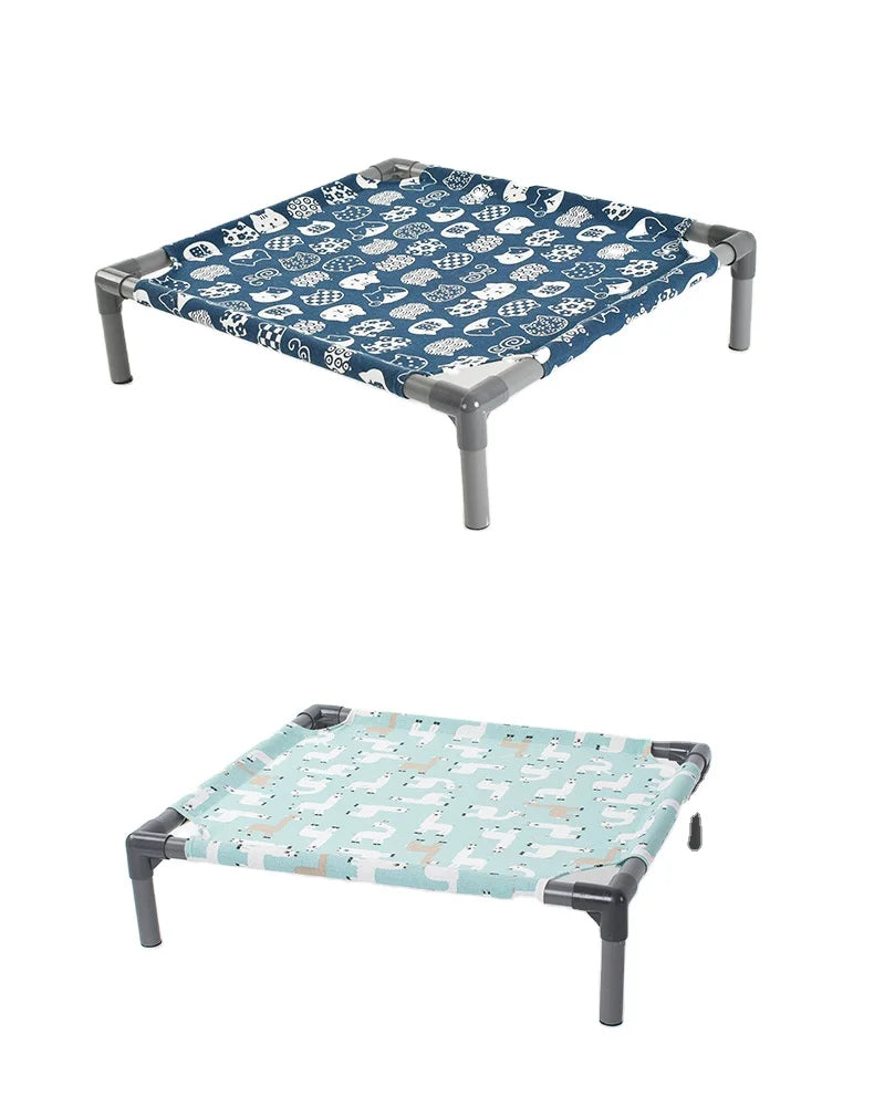 Unique Design Elevated Dog Bed - Cooling Raised Pet Cot For Large Dog Aluminum Frame And Durable Mesh Fabric