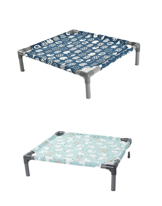 Unique Design Elevated Dog Bed - Cooling Raised Pet Cot For Large Dog Aluminum Frame And Durable Mesh Fabric