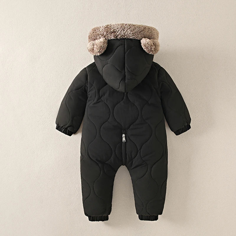 New born Baby Girl clothes autumn Winter Snowsuit Plus Velvet Thick Baby Boy Jumpsuit 0-3 Years Romper boy Overalls Toddler Coat