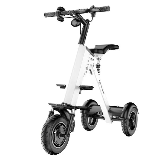 350W 36V 3 wheels Parents Child Electric Scooter 2 Seats For Adults Children 10 Inch Folding Electric Tricycle Scooter For Women
