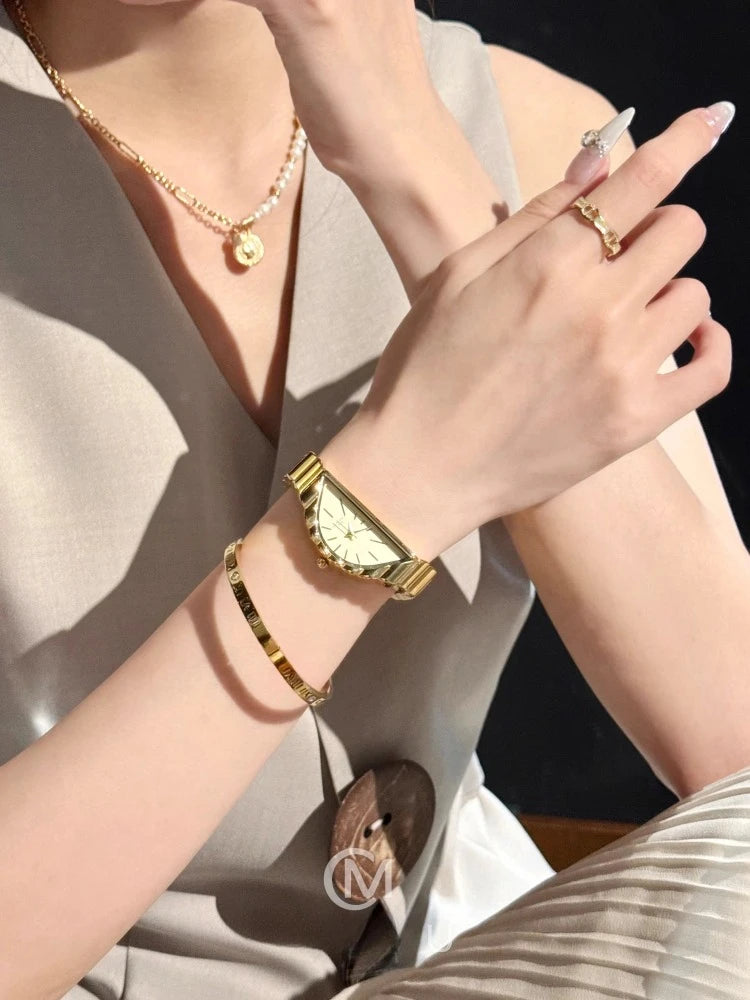Women's Watch Light Luxury Semicircular Irregular Design Light Luxury Niche High-end Small Ladies Watch