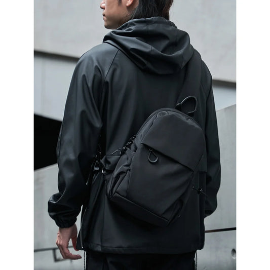 Men's chest bag, simple single shoulder crossbody bag, trendy brand crossbody bag, small bag, trendy mailman bag, men's